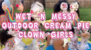 Wet & Messy Cream Pie Clown Girls ( ft. LaJosieJo )