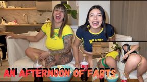 Two friends farting - girls with gas - farting- farts
