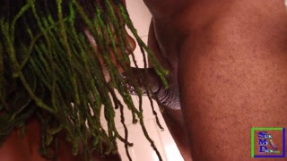 Big Butt SLUT gags on my dick in the shower