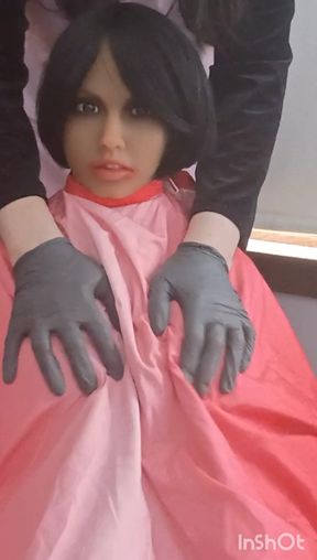 A preview of what's to cum, Julia modeling haircutting capes