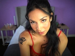 Cute curly brunette solo webcam masturbation