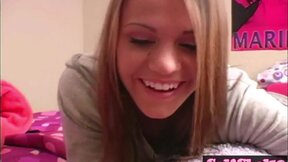 ”Sexy Blonde Blowjob a Dildo for Tryout.”