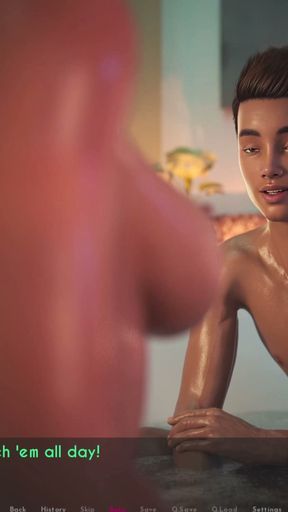 AWAM - Dylan and Sophia bath together   Clip 3