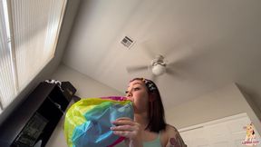 Giantess Goddess Blows Your Inflatables