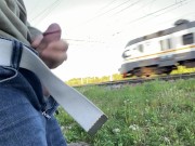 Masturbation by railway