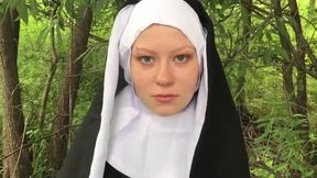 Dirty Nun Vilu Vidish Is Sucking Dick in the Forest