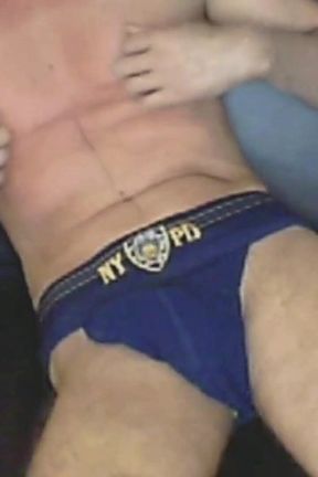 Jerking off in My Nypd Jock Strap