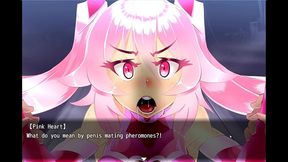 pink heart [ futa hentai game ] ep.1 super heroine orgasm on giant cock in public park !