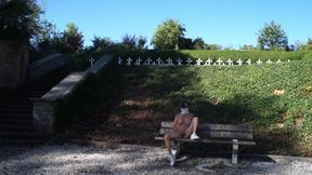 I in a cemetery