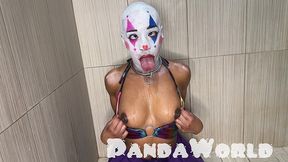 submissive ebony clown slut sucks and fucks her bbc master facial piss