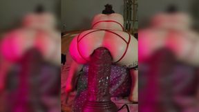 TS POV Giant Toy Fuck Machine