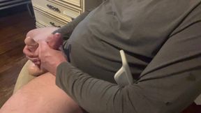 Jerking off with dildo