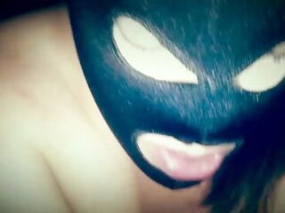 Wife bangs in mask