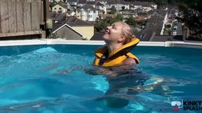 Tight Lifejacket Tease - Bikini Brat in the Pool