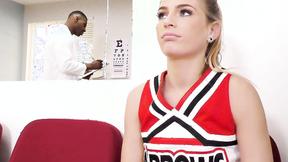”Cheerleader Teen Sydney Cole Fucks A Black Shaft In Hospital”