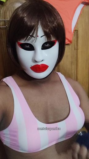 Sexy Transgender CD FemBoy Gym fitness workout