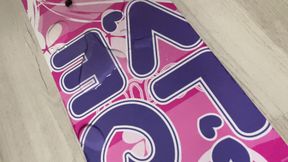 Peeing on My Skateboard and Showing the Puddle up Close