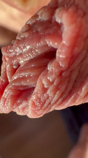 Macro Wet Foreskin Dick