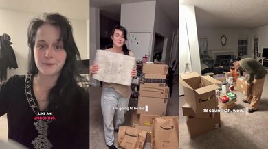 Ivy Minxxx Black Hair Green Eyes Babe Unboxes Gushing Gifts