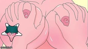 Midoriya massages Uraraka'_s tits and fucks her - My Hero Academia hentai