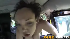 Big tits ebony Kloe fucked in the cab