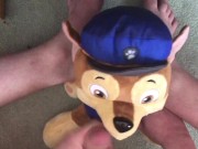 Cumming on Paw Patrol Chase plush