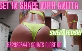 Workout and strip with sweaty Anitta