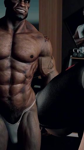 3D Super Horny BBW Mature MILF Trainer Got Fucked by BBC