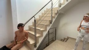 I Catch My Shy Virgin Stepbrother Masturbating and Take Advantage of the Moment to Fuck Him