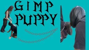 Gimp puppy gets ball busted & double dommed by Empress and Goddess