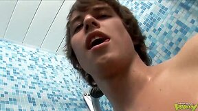 Teen jerome shower jacking off