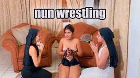 nun fighting with girl who gags - FULL HD