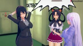 Rossweisse almost catch me fucking Akeno - DXD NTR Madness Series