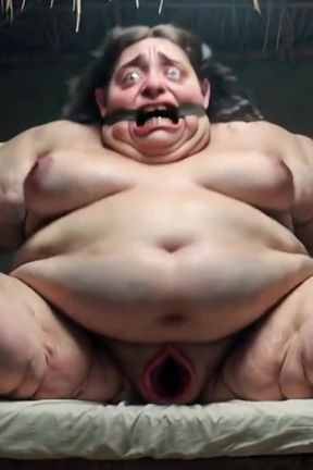 Desperate SSBBW in Rope Bondage - Dripping Fat Wide Pussy