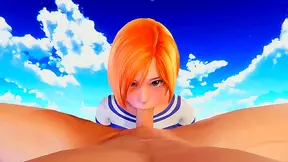 Horny Nami Gives Mind-Blowing POV blowjob In HOT Hentai Scene