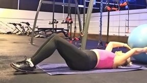 Sweaty Gym Training Session.