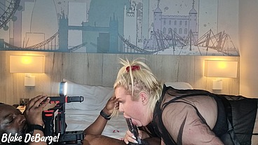 Blake DeBarge - Your Horny Wife Gives Sloppy Deepthroat To BBC BTS