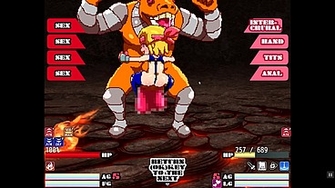 Escape from the dirty dungeon [silent PornPlay Hentai game] Ep.4 Minotaur Rough deepthroat with cum overload