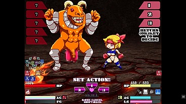 Escape from the dirty dungeon [silent PornPlay Hentai game] Ep.4 Minotaur Rough deepthroat with cum overload