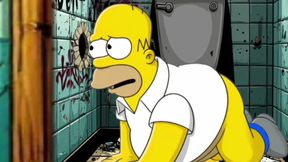 Married Housewife Gets Fucked in a Dirty Toilet. Cartoon Parody