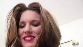 Sensual blowjob with strong eye contact from the milf made