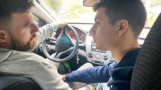 Handsome driver picks a gorgeous twink as a sugar daddy