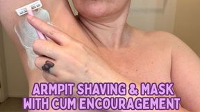 Armpit Shaving & Mask With Cum Encouragement