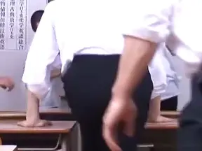 Sultry Nanami Kawakami Takes On Her Class In A Hot Classroom Bukkake