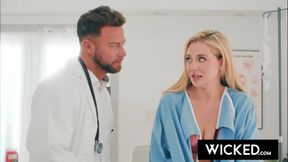 WICKED - Busty Hot Doctor Lea Lexis Babe Deepthroats &amp; Rides Dick