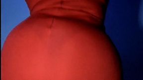 BBW Huge ass in red dress twerking