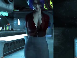 Stranded in Space - Sasha Flashing Her Large Bazookas
