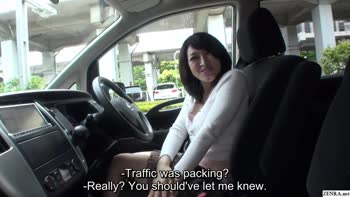 Japanese MILF On's Wild Car Ride to Forest Sex