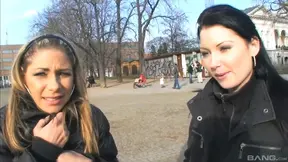 Belicia Avalos and Friend Enjoy Hot Trio Blowjob Action Together