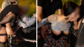 Real Amateur, Three Cocks In A Parking. My First Car Sex Experience Turns Into A Gang